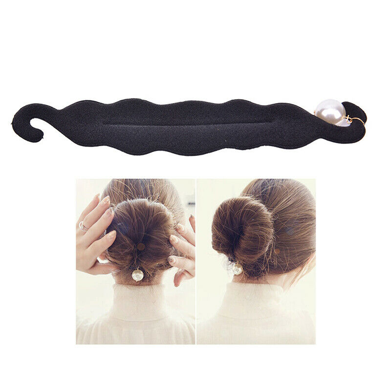 2PCS Magic Sponge Clip Foam Donut Hair Styling Bun Curler Maker Ring TwistBDAU