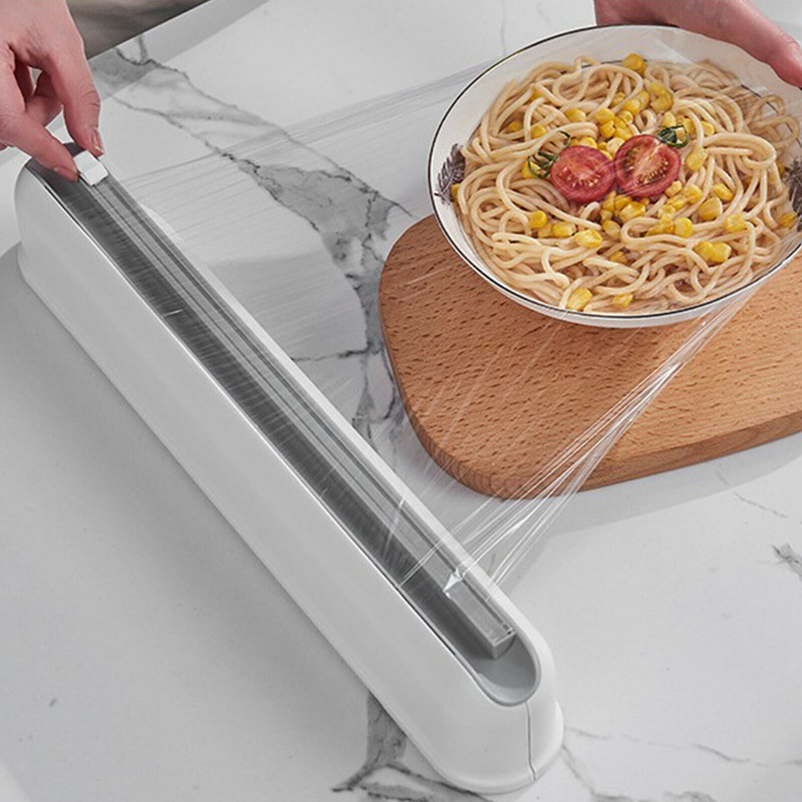 Kitchen Food Wrap Dispenser Film Wrap Cutter Reusable Kitchen Accessories