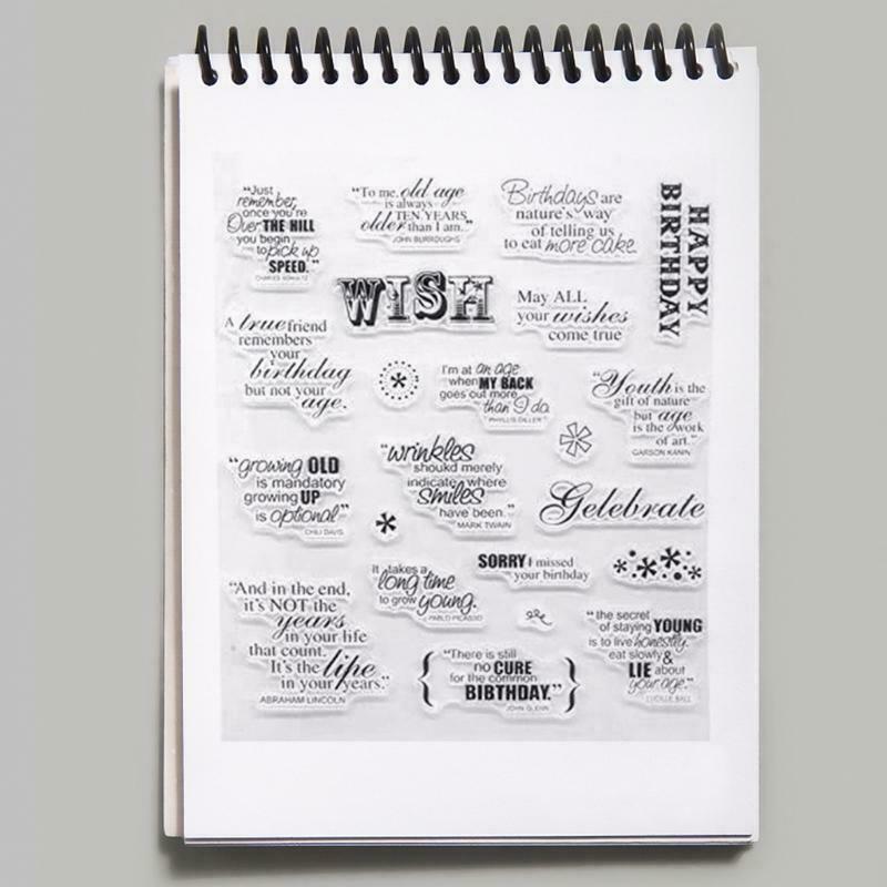 Wish Blessing Silicone Clear Seal Stamp DIY Scrapbooking Embossing Photo Album