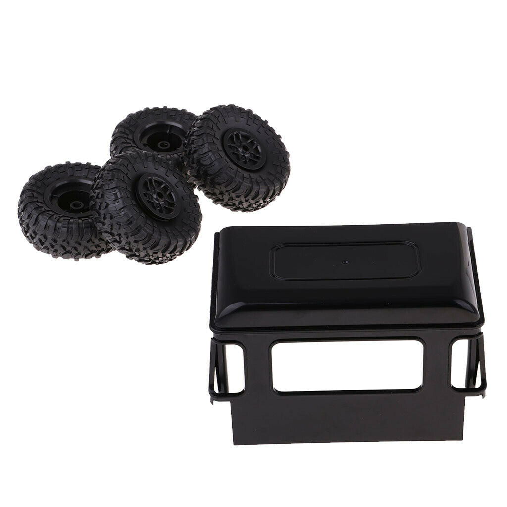 1:12 Car Roof Rubber Wheel Tyre Accessories Set for MN90 Car Truck DIY