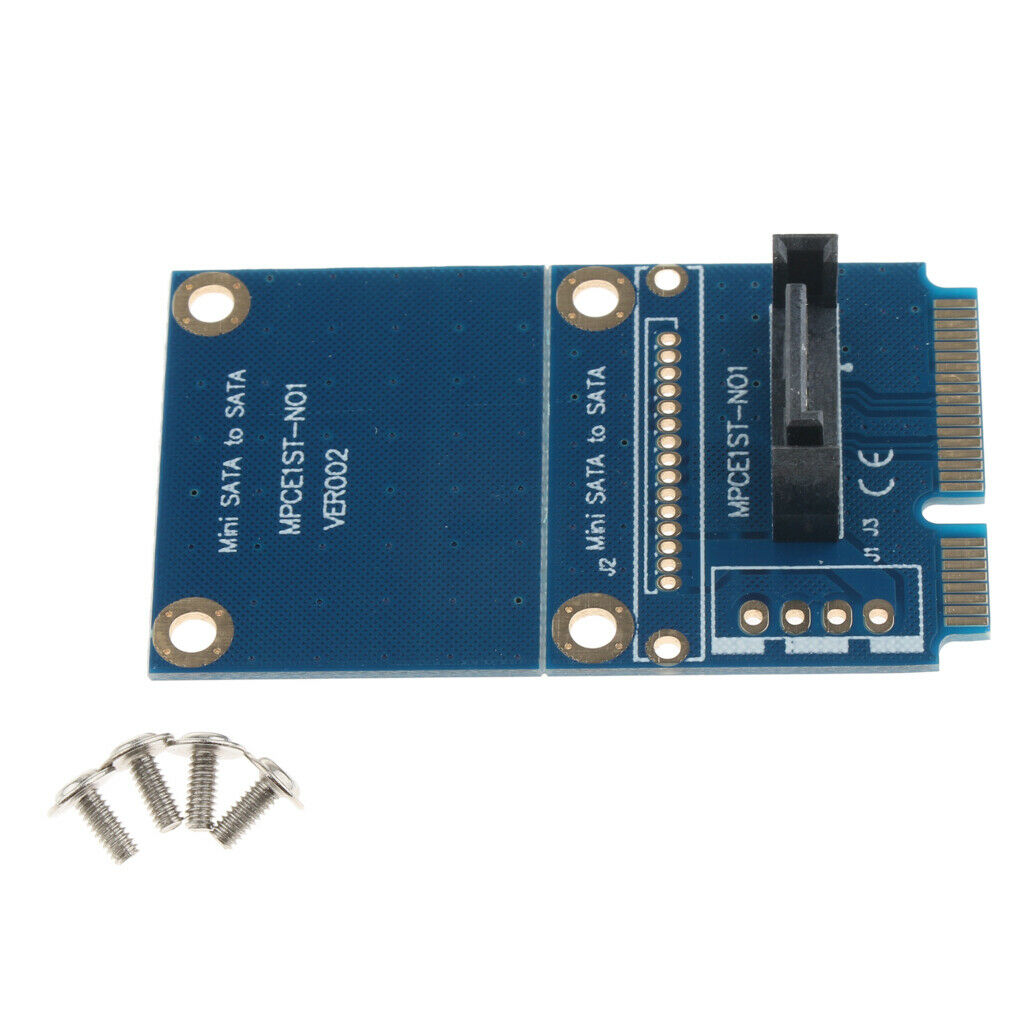 mSATA Mini SATA to 7pin SATA3.0 Adapter Converter Board Card PCB with Screws