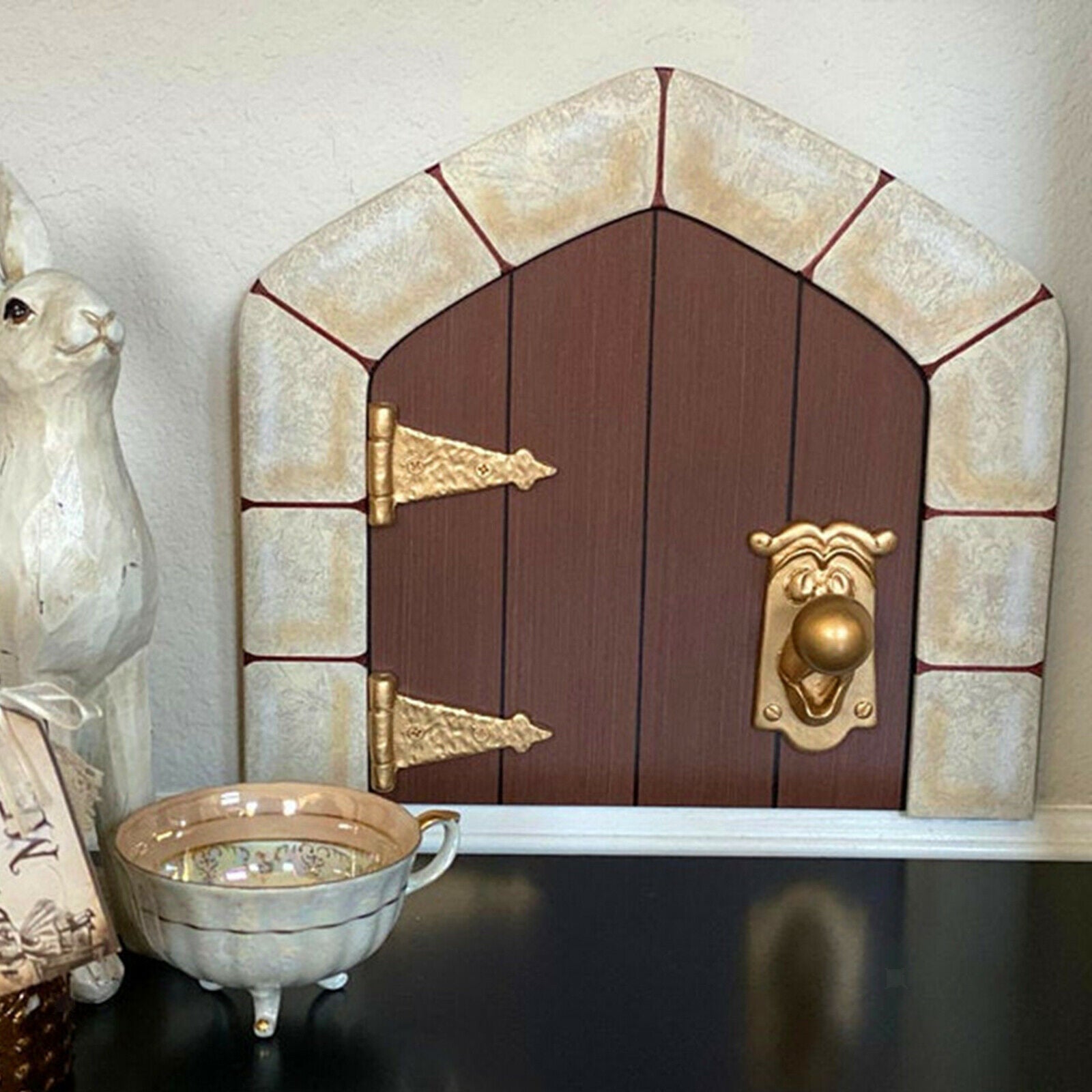 Fairy Door Art Garden Mystical Statues Wall Indoor Fairy Garden Porch Decor