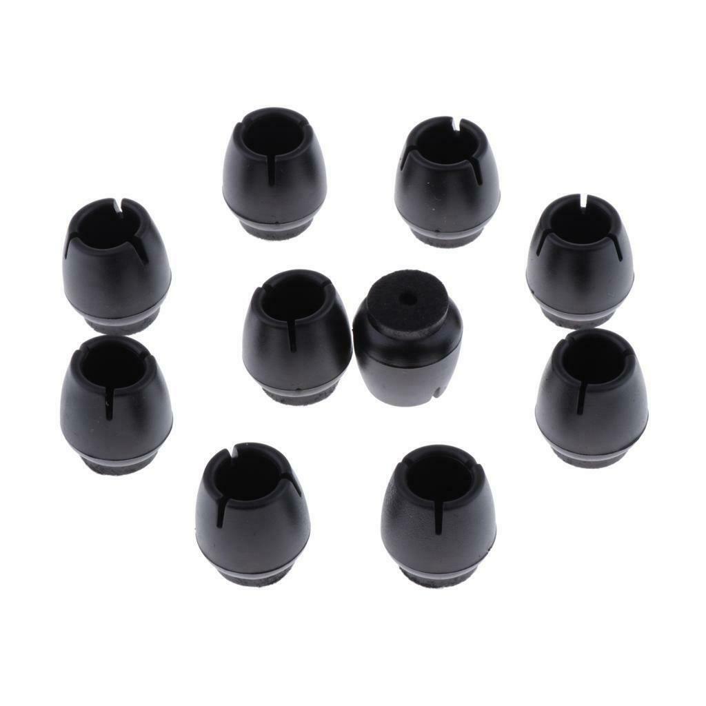 10xRound Table Chair Leg Caps Wooden  Cover Floor Protector _F