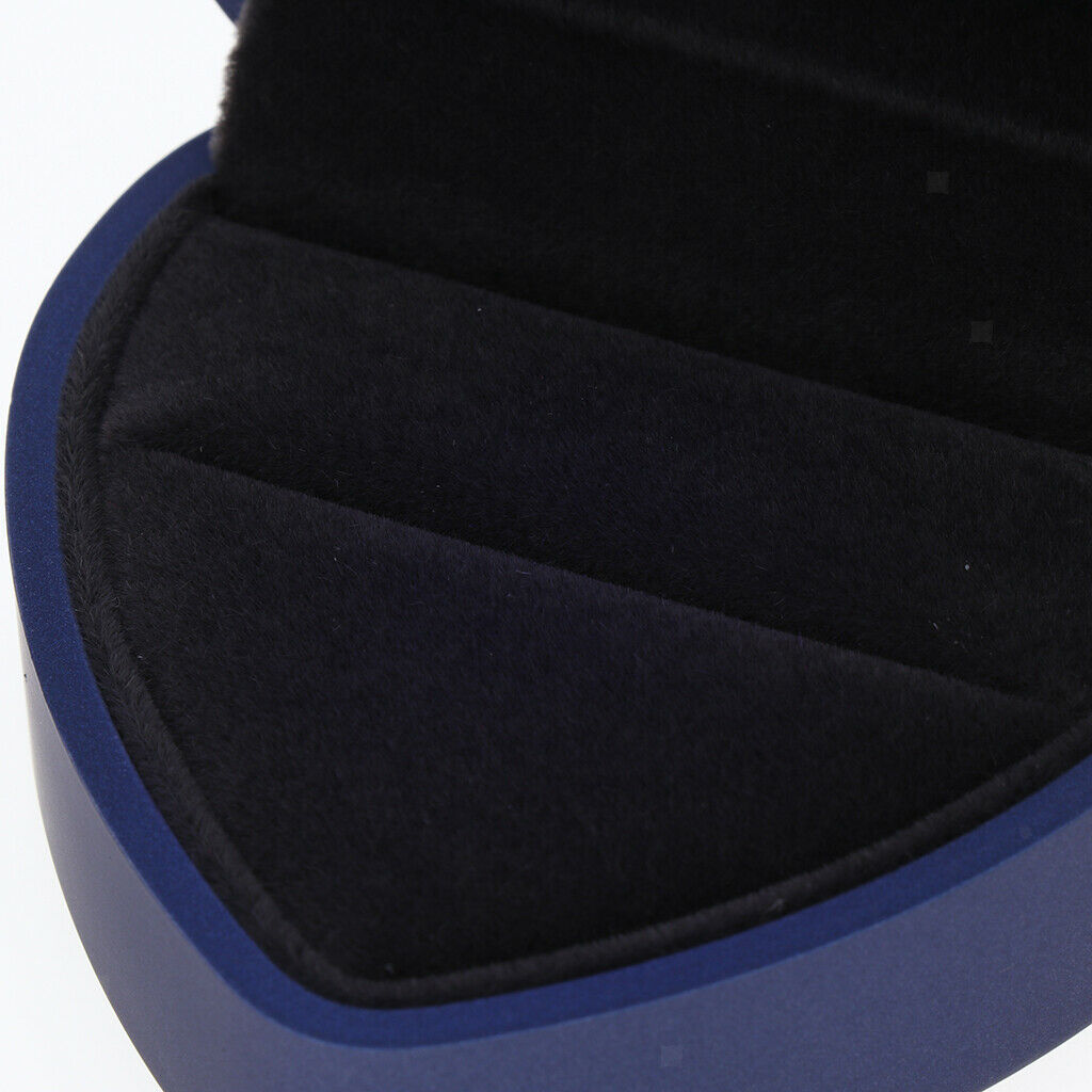 Heart Shaped Jewelry Bracelets Pendant Ring Box Case with LED Gift Blue Ring Box