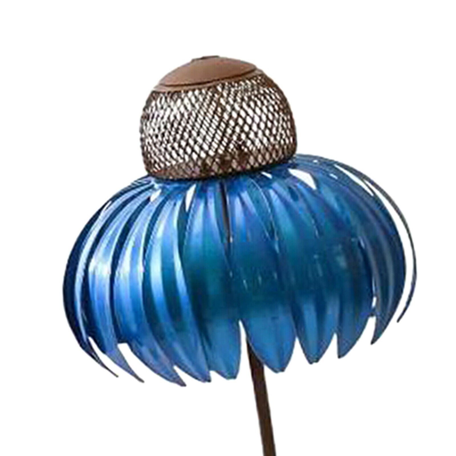 Outdoor Metal Coneflower Bird Feeder Handpainted Garden Decorative Patio