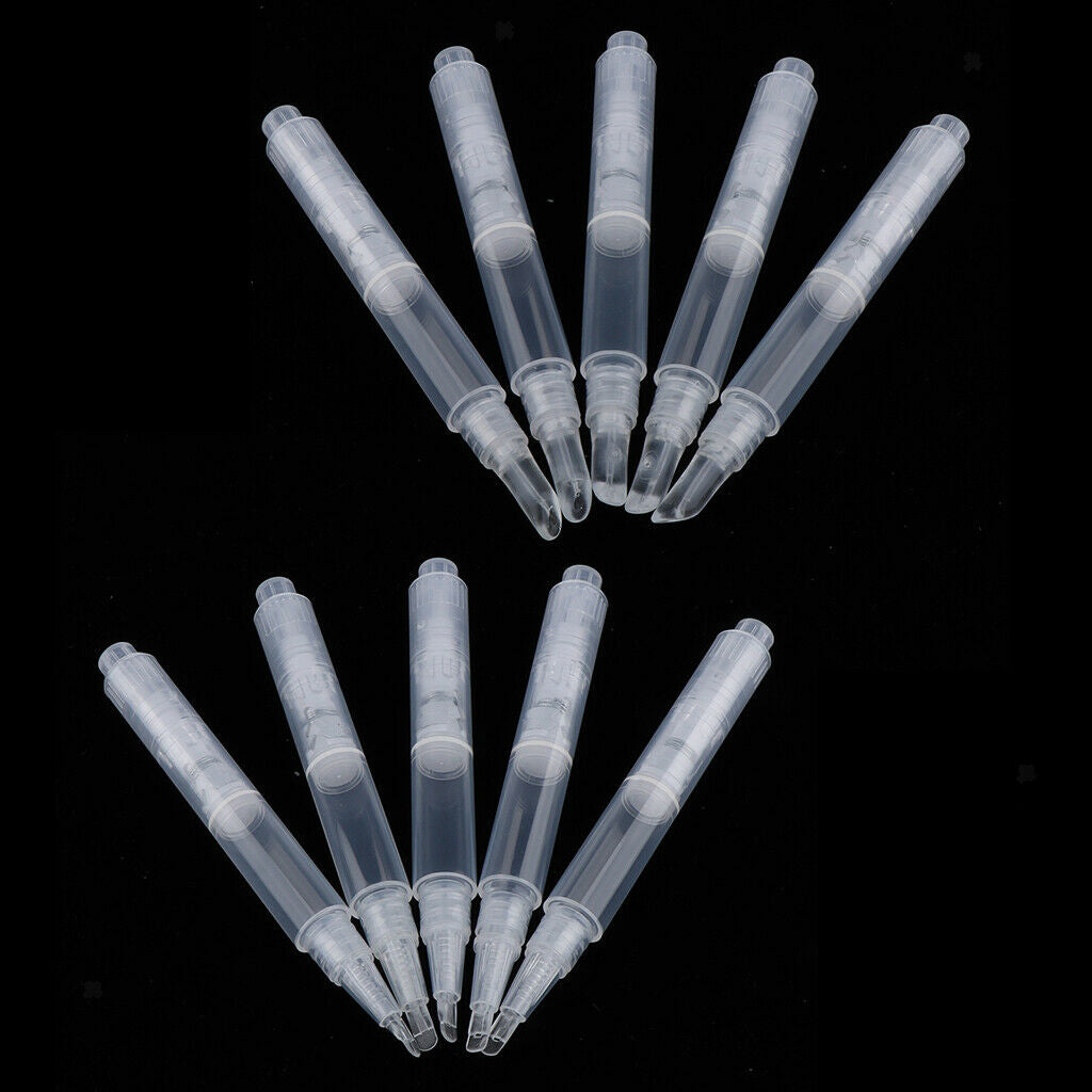 5 Pieces Transparent  Pen / Empty Lip Gloss Pen Eyelash Extensions - Clear, Flat