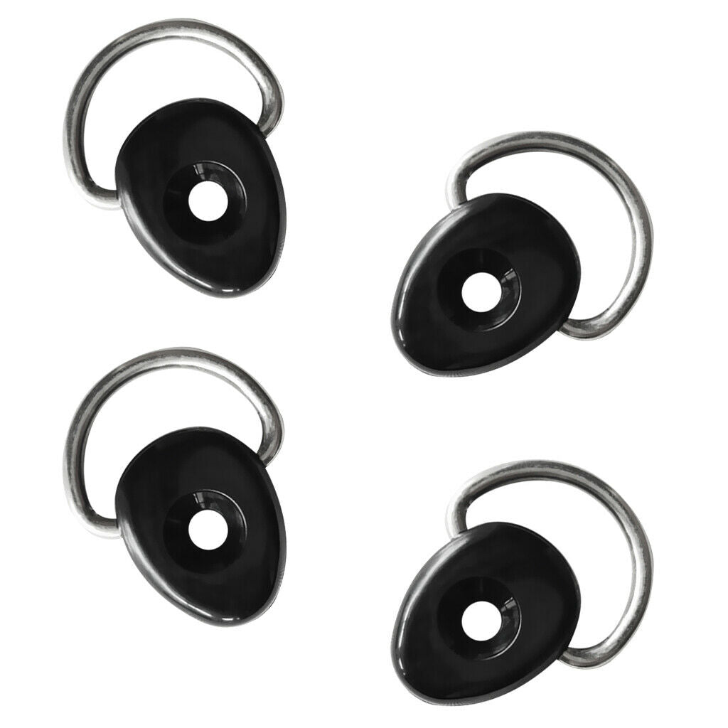 2 Pairs Stainless Steel D Ring Loop Deck Fitting for Kayak Rigging Bungee