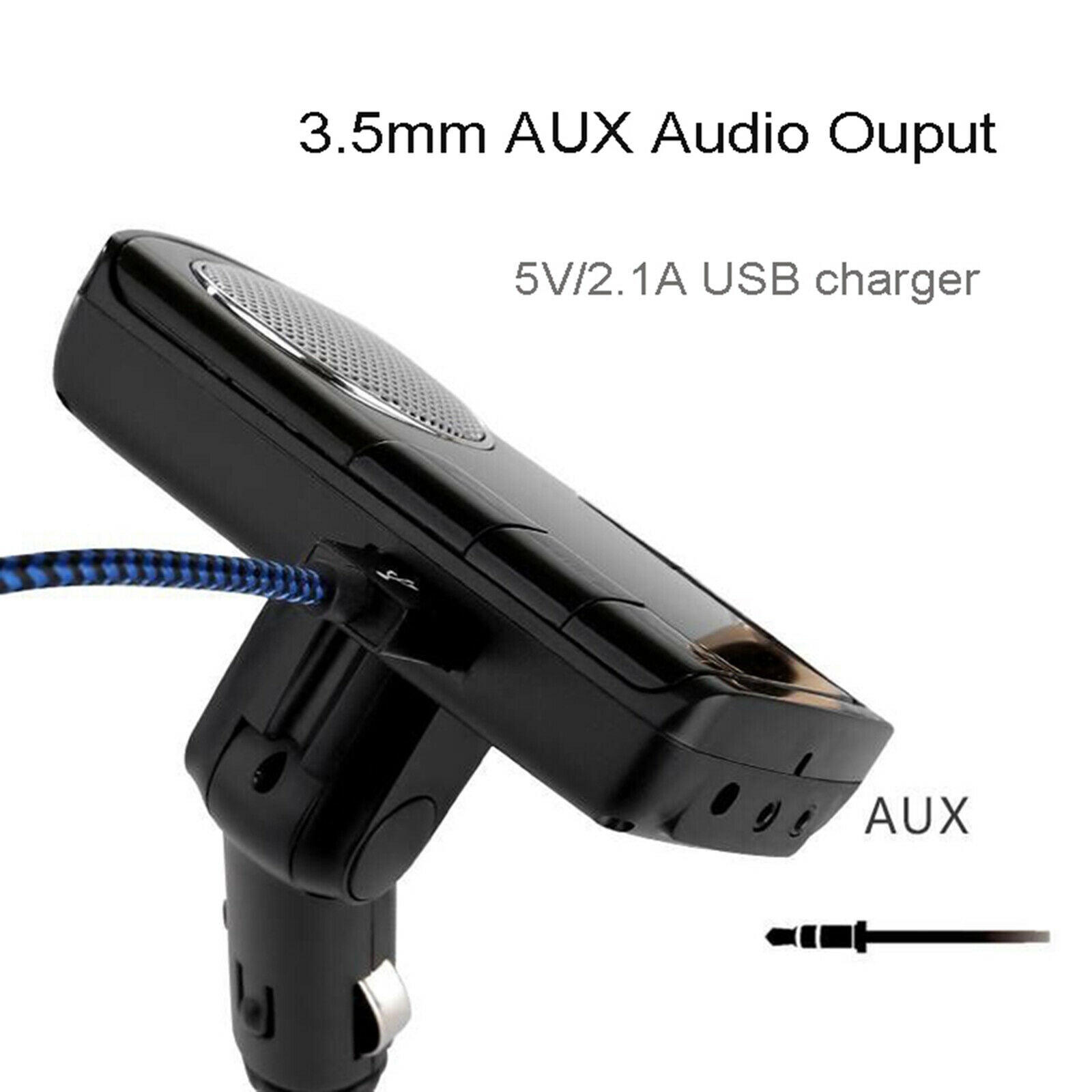 Remote Control FM Transmitter Car Adapter Car MP3 Player USB Port w/Mic