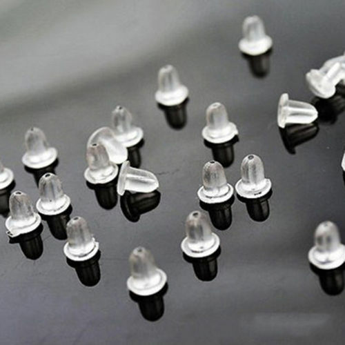 500PCS Rubber Earring Back Stoppers Ear Post Nuts Findings Jewelry Making 4MM