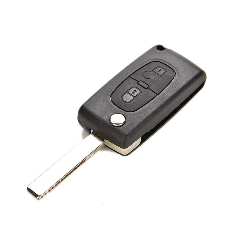 Plastic Remote Flip 2 Buttons Key Shell Case Fit For PEUGEOT 207 307 3 CR.l8