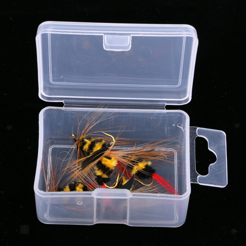 5Pcs Black and Yellow Foam Bee Nymph Trout Flies Fly Fishing Lures Set