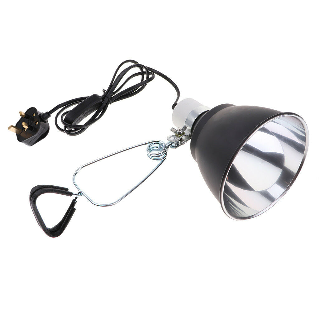 E27 Aquarium Ceramic Reptile Lamp Habitat Lighting Reflector Holder UK Plug