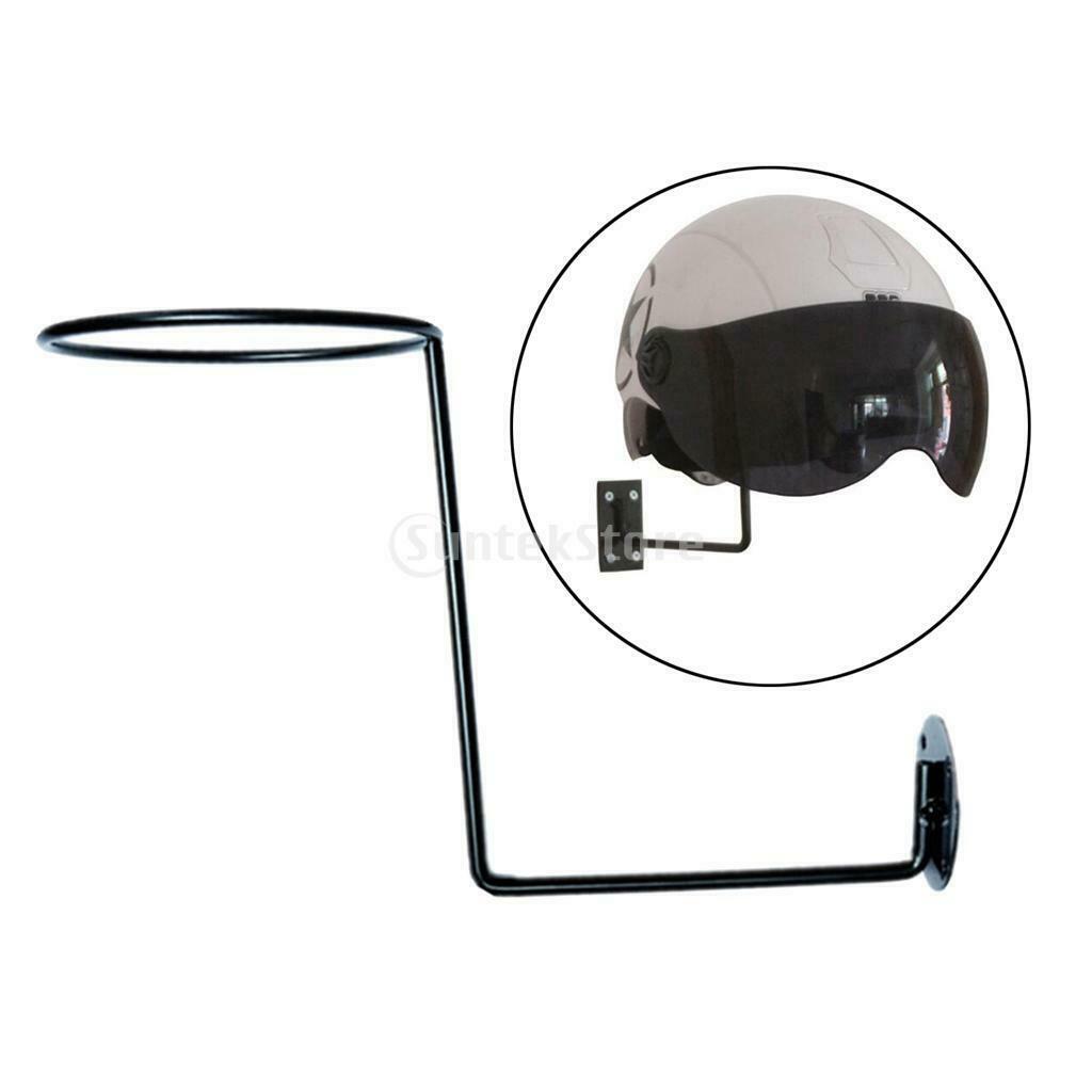 4pcs Steel Motorcycle Helmet Holder Rack Jacket Hook Wall Mounted with Screw
