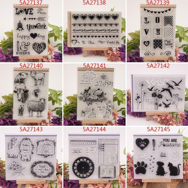 Dog Cat Clear Silicone Seal Stamp For DIY Album Scrapbooking Photo Card Decor