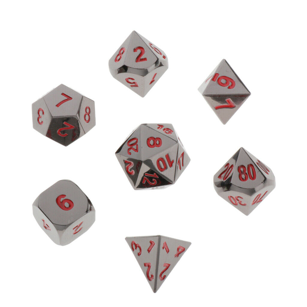 Dice for Dragon Scales DnD D&D Pathfinder RPG Dices Black Nickel Red