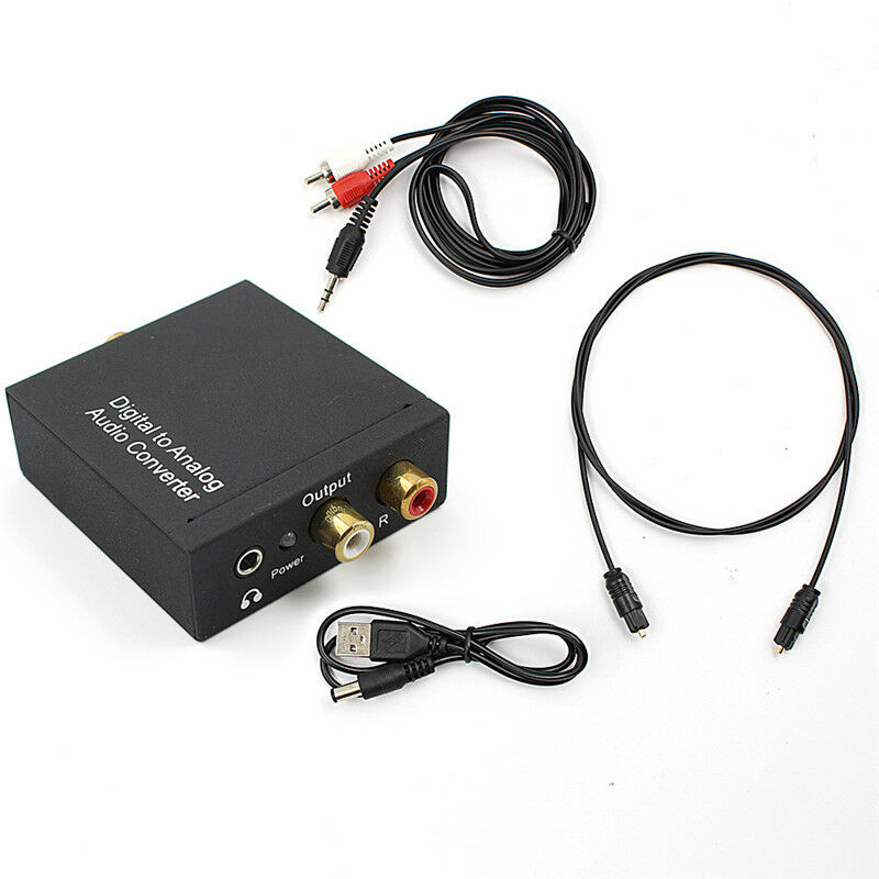 3.5mm Digital Coaxial Toslink Optical to Analog L/R RCA Audio ConverterAdapterBD