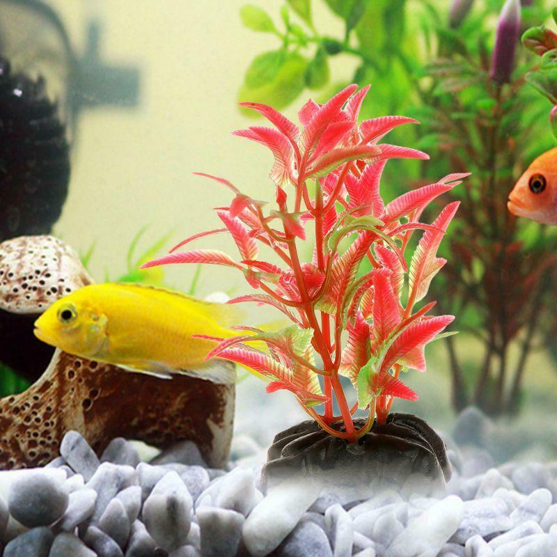 Aquatic Plant Aquarium Lifelike Plants Plastic Fish Tank Landscape Water Grass