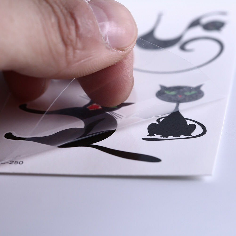 Horror Cat Waterproof Arm Temporary Tattoo Stickers Body Art Removable Tatoos Rf
