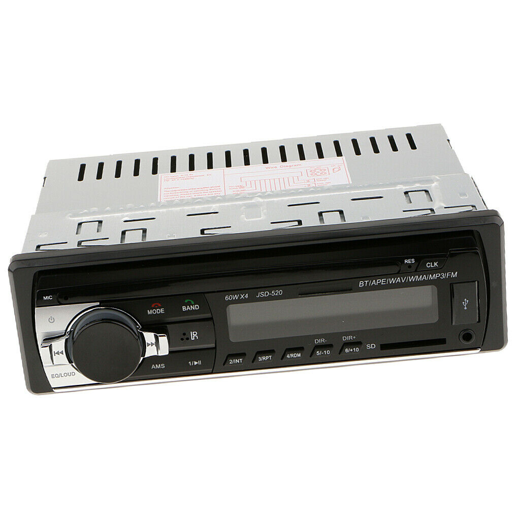 Auto Car Radio Bluetooth Stereo Head Unit MP3/USB/SD/AUX/FM 1 DIN Single Din