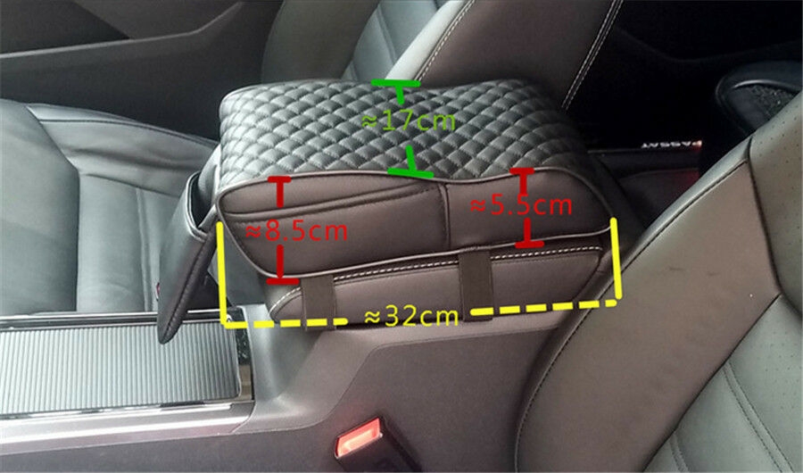 Universal Car Armrest Box Mats Black plaid Armrest Box Pad Armrest Armrest pad