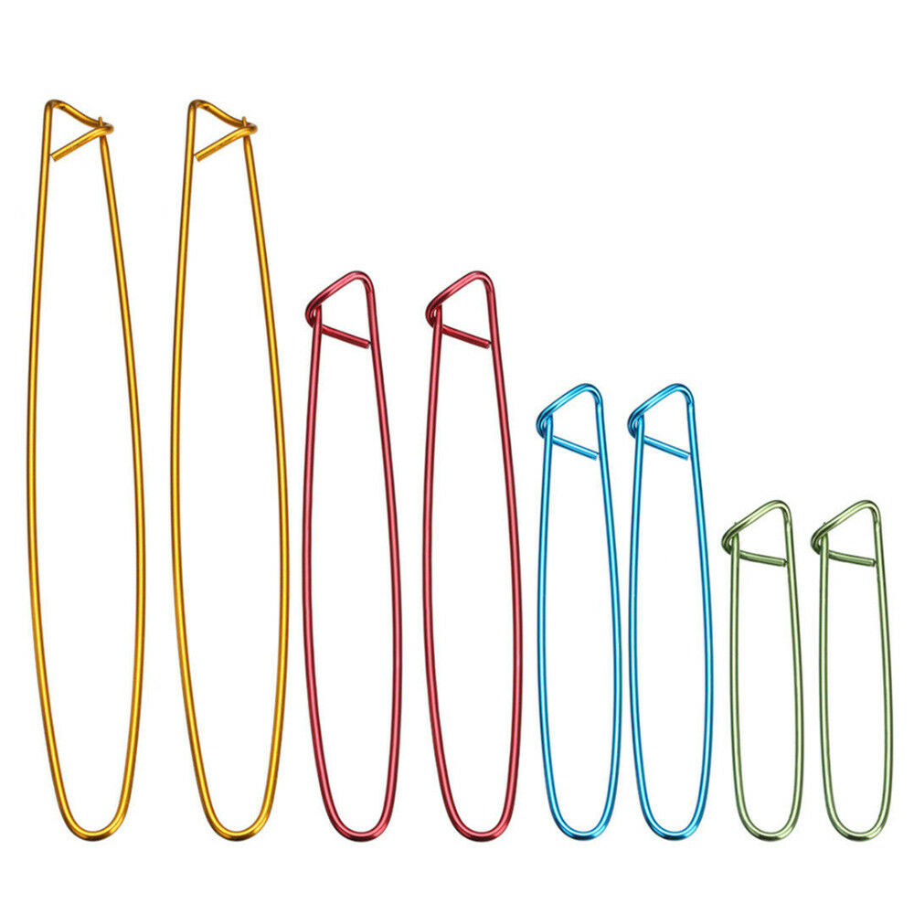 1 Set 4 Sizes Aluminum Stitch Pins Holders Knit Knitting Needles Crochet Hooks