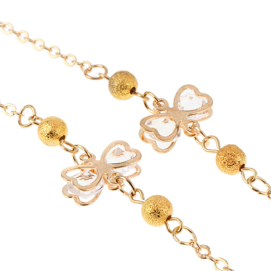 Golden Eyeglass Necklace Holder Eyewear Neck Cord Glasses Strap  Golden