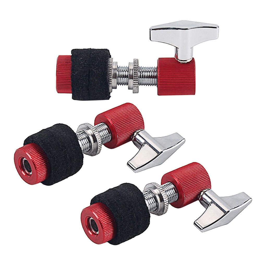 3 Packs Alloy Hi-Hat Clutch for 1/4" Rod Jazz Percussion Instrumental Parts