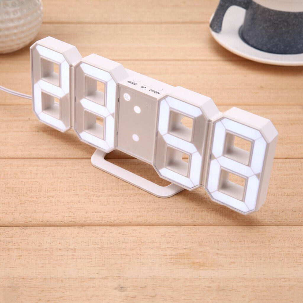 Digital Clock Alarm Watch Multi-Functional Extra Bright 3 Brightness Levels