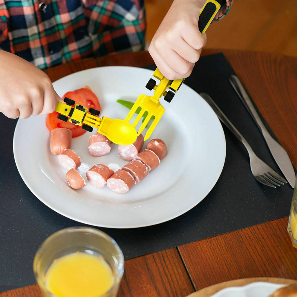 Excavator Cutlery 3x Tableware Set Utensil Kits for Cooking Children Kid
