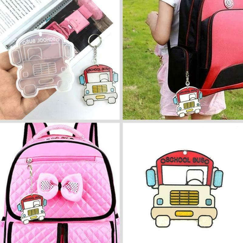 Cartoon School Bus Keychain Mold Epoxy Crystal Silicone Mold Customized Mold