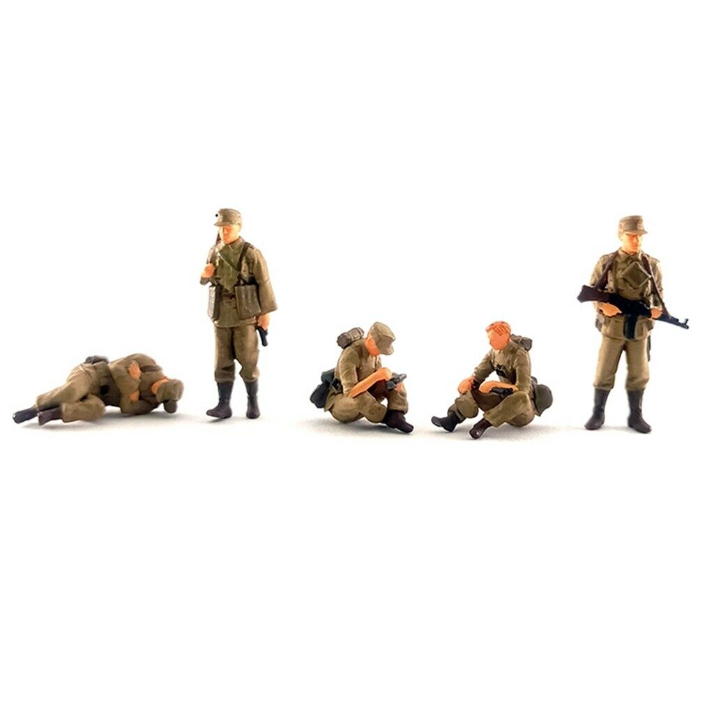 5 Pack 1:72 Hand Painted 2cm Man Soldiers Street Layout Diorama for Matchbox
