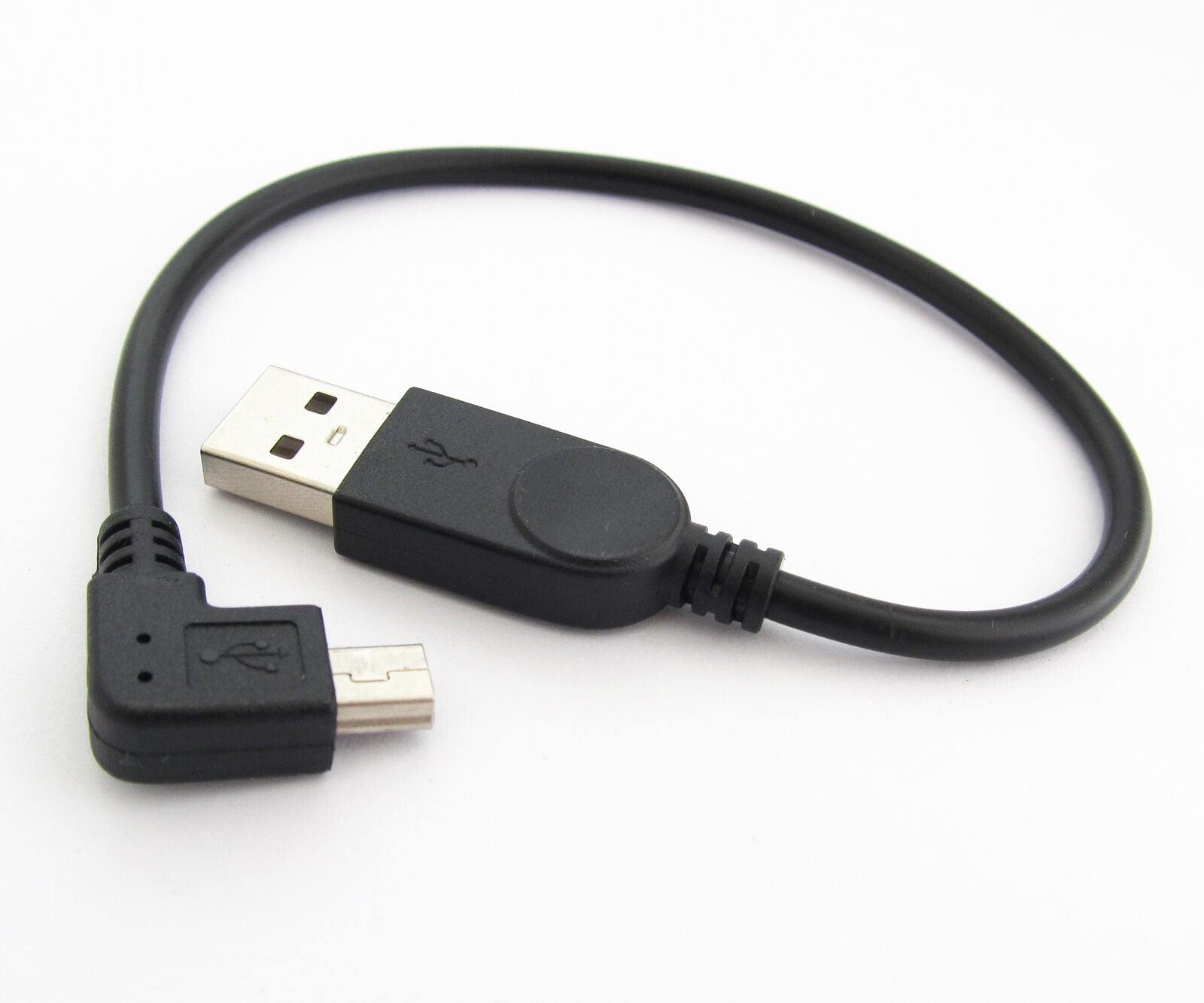 1pc Right Angle 90 Degreee Mini 5pin USB Male to USB 2.0 Male Data Charge Cable
