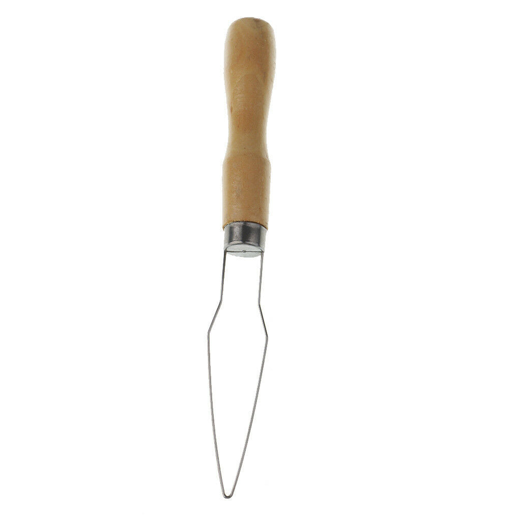 Wooden Handle Wire Loop Needle Threader Stitch Insertion Tool Sewing Supply