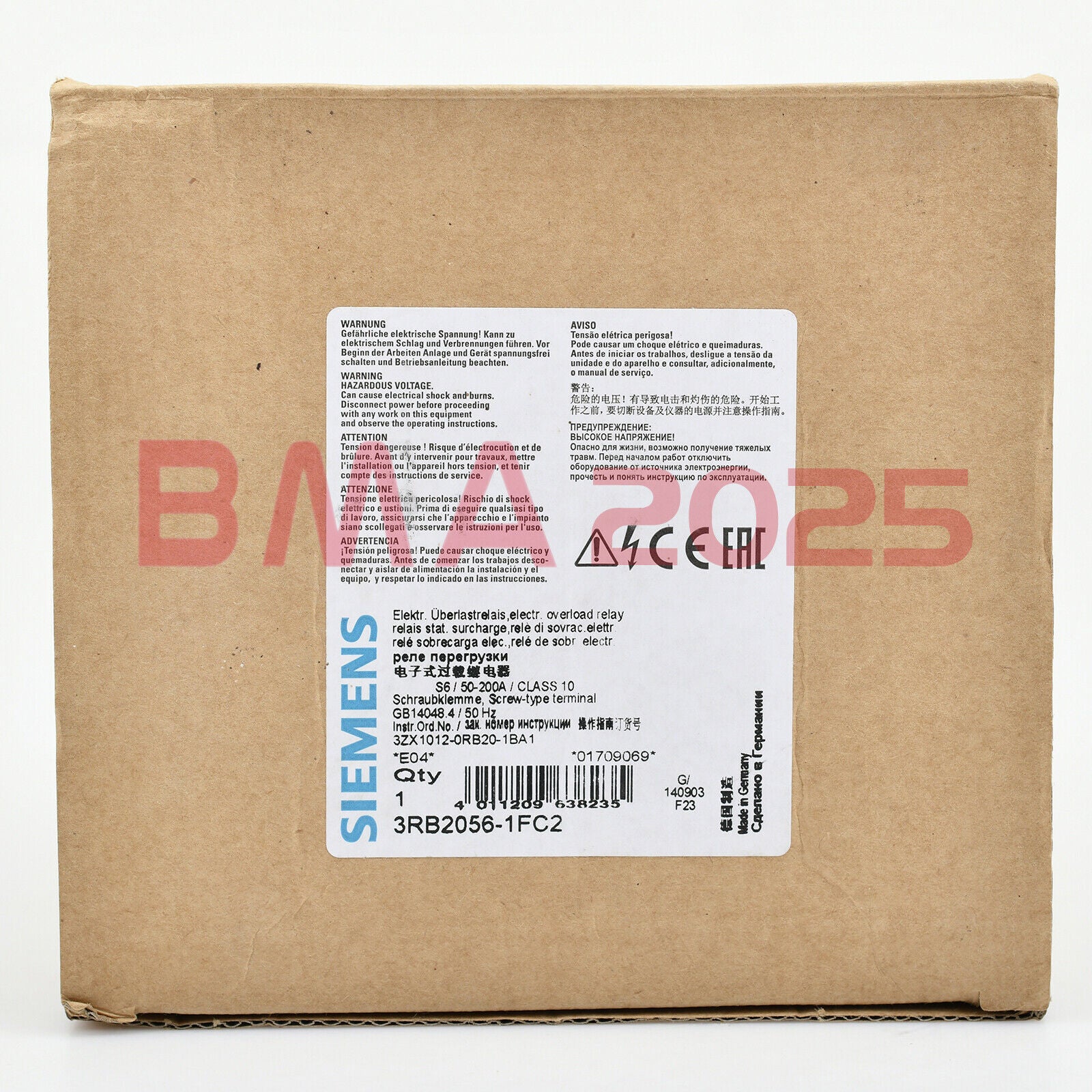 New in box Overload Relay 3RB2056-1FC2 1year warranty DHL Free Ship SM9T