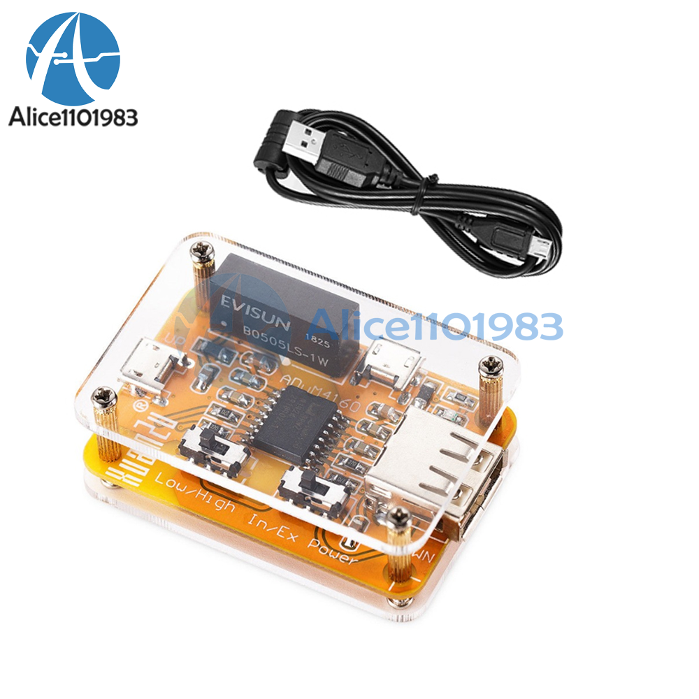 USB Isolator Board Audio Noise Eliminator DAC Digital Isolation Module w/ Case