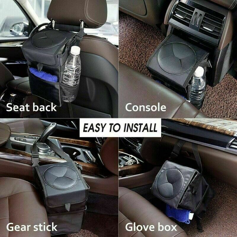 Car Trash Can Foldable Garbage Bin Storage Organizer Waste Basket Container NR9