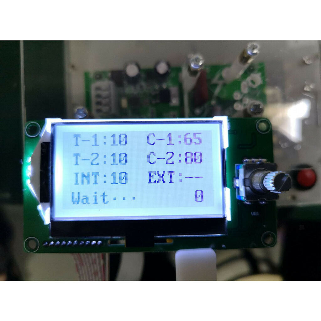 100A Digital LCD Double Pulse Encoder Spot Welder Machine Time Control Board