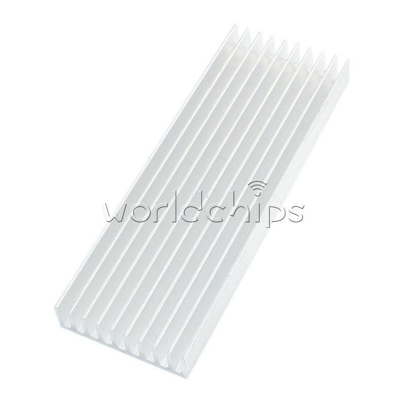2PCS 100*35*10mm Aluminum Heat Sink Heatsink  Chip for IC LED Power Transistor
