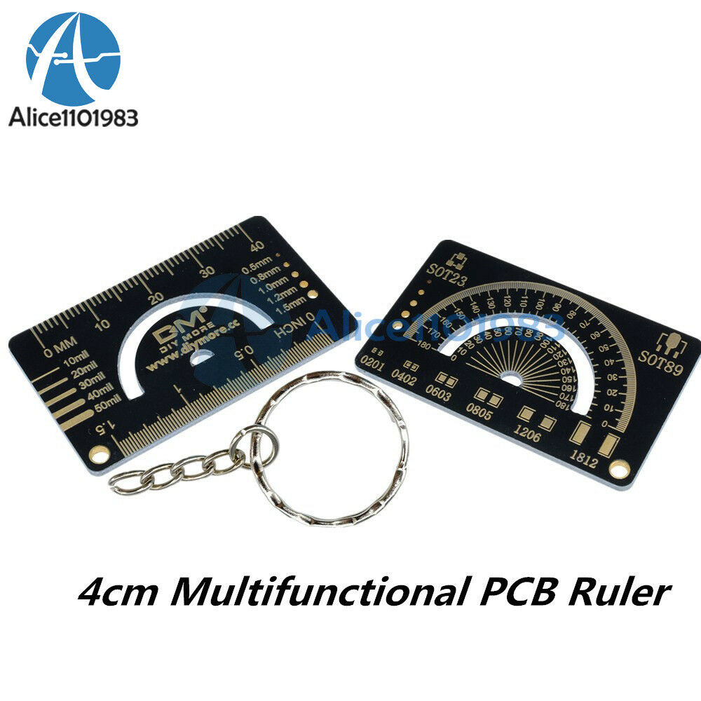 2PCS 4CM Multifunctional FR4 PCB Ruler Measuring Tool Angle Measure Meter