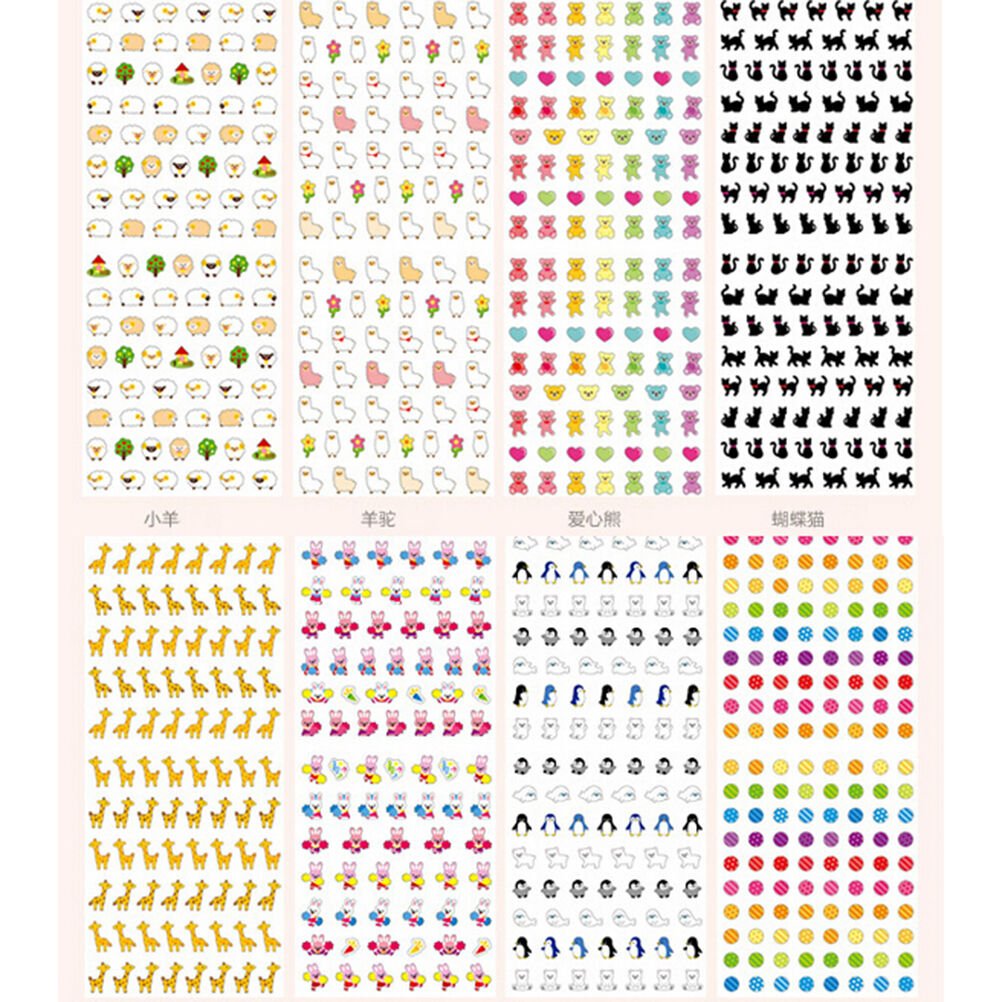 Colorful Animal Stickers Lovely Craft Scrapbook Card DIY Gift for Kids X1.l8