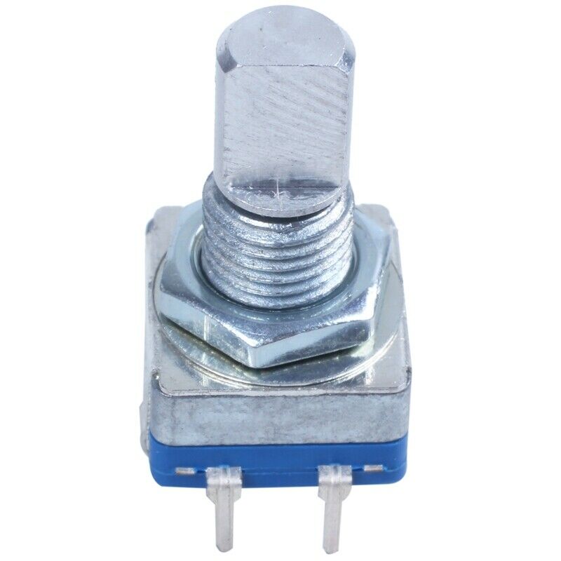 20-point shaft Detents encoder and 360 degree rotary with push button Blue + SQ7