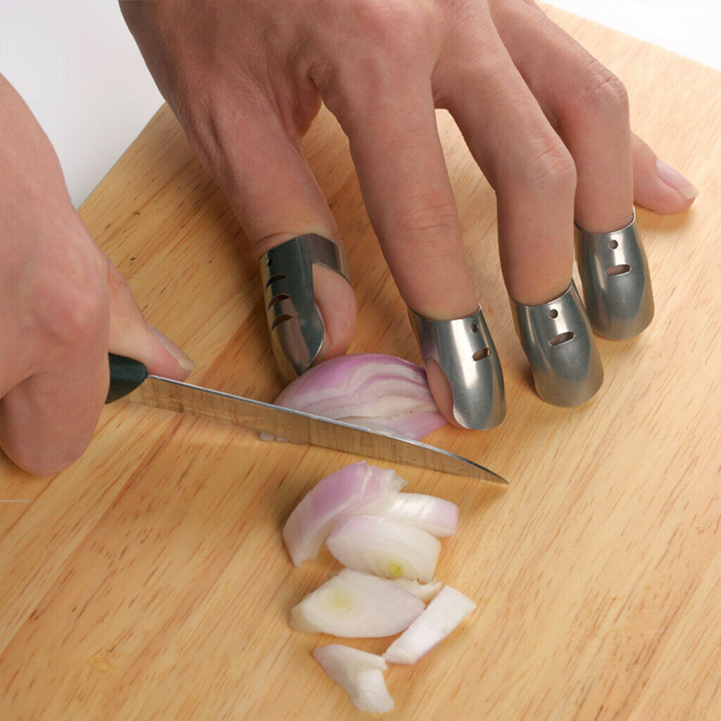 4x Slicing Chopping Safe Cutting Finger Hand Protector Avoid Accidents