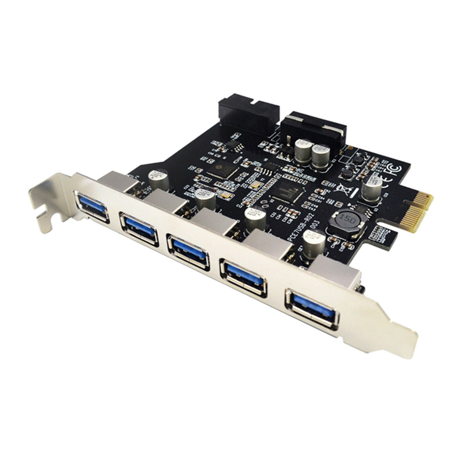 USB 3.0 5Ports 19Pin Expansion Card Adapter Express Extender with Driver CD