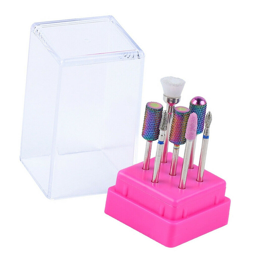 Carbide Nail Drill Bits Set 7Pcs Acrylic Nail File Drill Bit Manicure Pedicure,