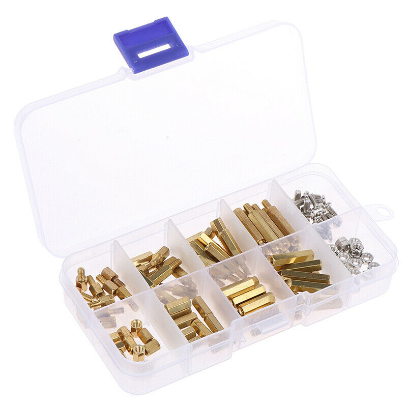 120Pcs M3 Male Female Brass Standoff Spacer PCB Board Hex Screws Nut S^P  ^j WF