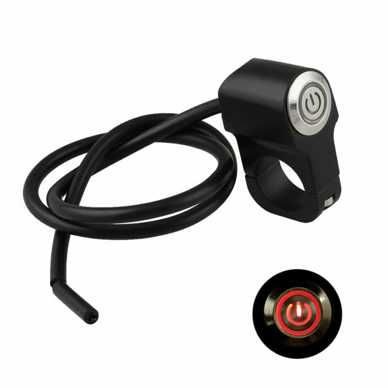 Motorcycle 22mm 7/8" Handlebar Headlight Brake Fog Light ON-OFF Red LED Switch