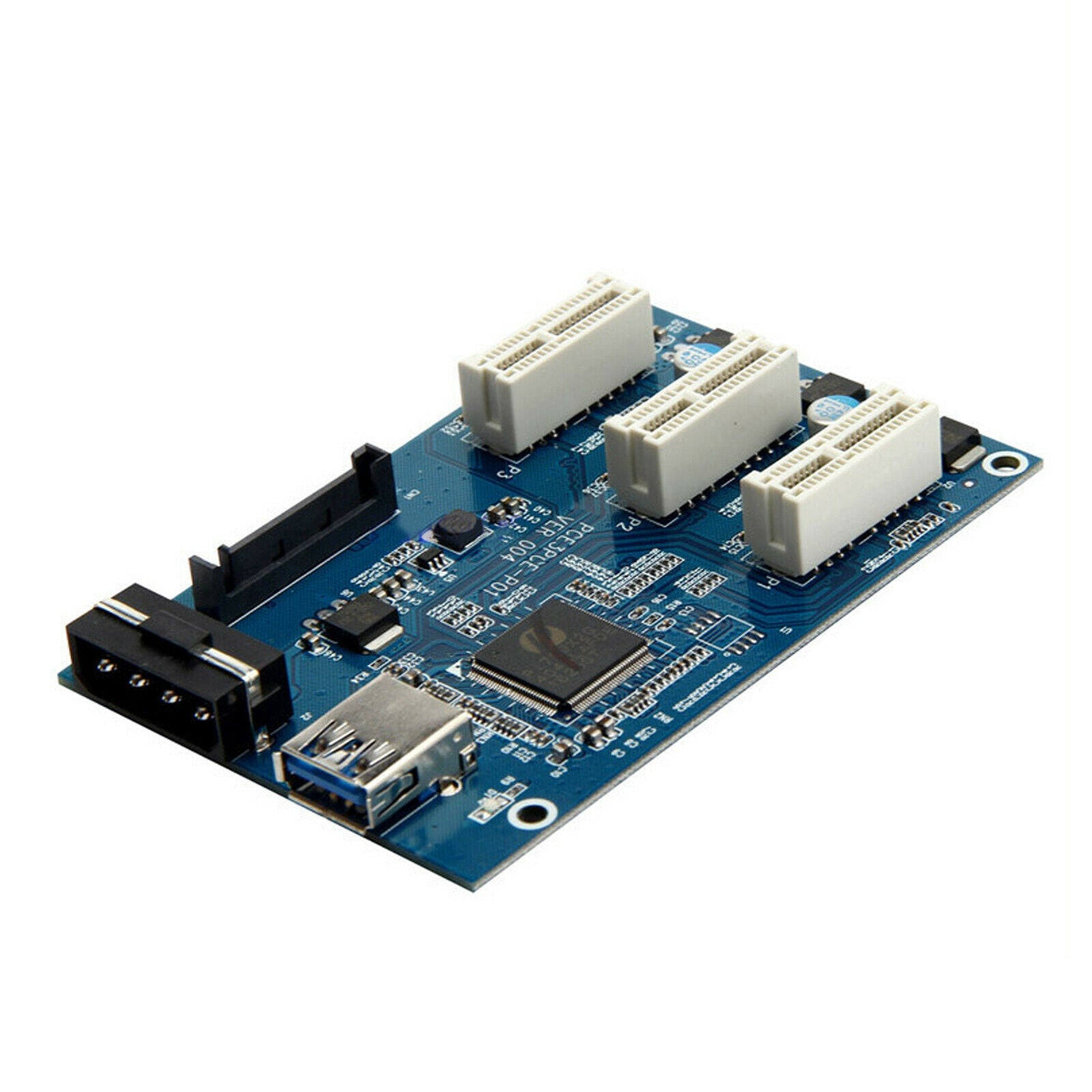 PCI-E 1X to 3 PCI-Express Slots Riser Card 36 Pin Multiplier Hub Adapter Miner