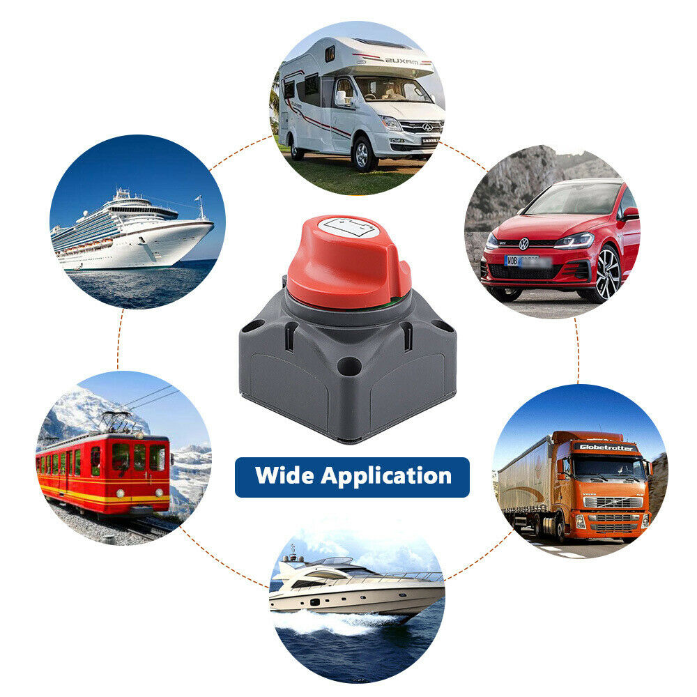 12V-60V 100A-300A Car Auto RV Marine Boat Battery Disconnect Rotary Switch Cut