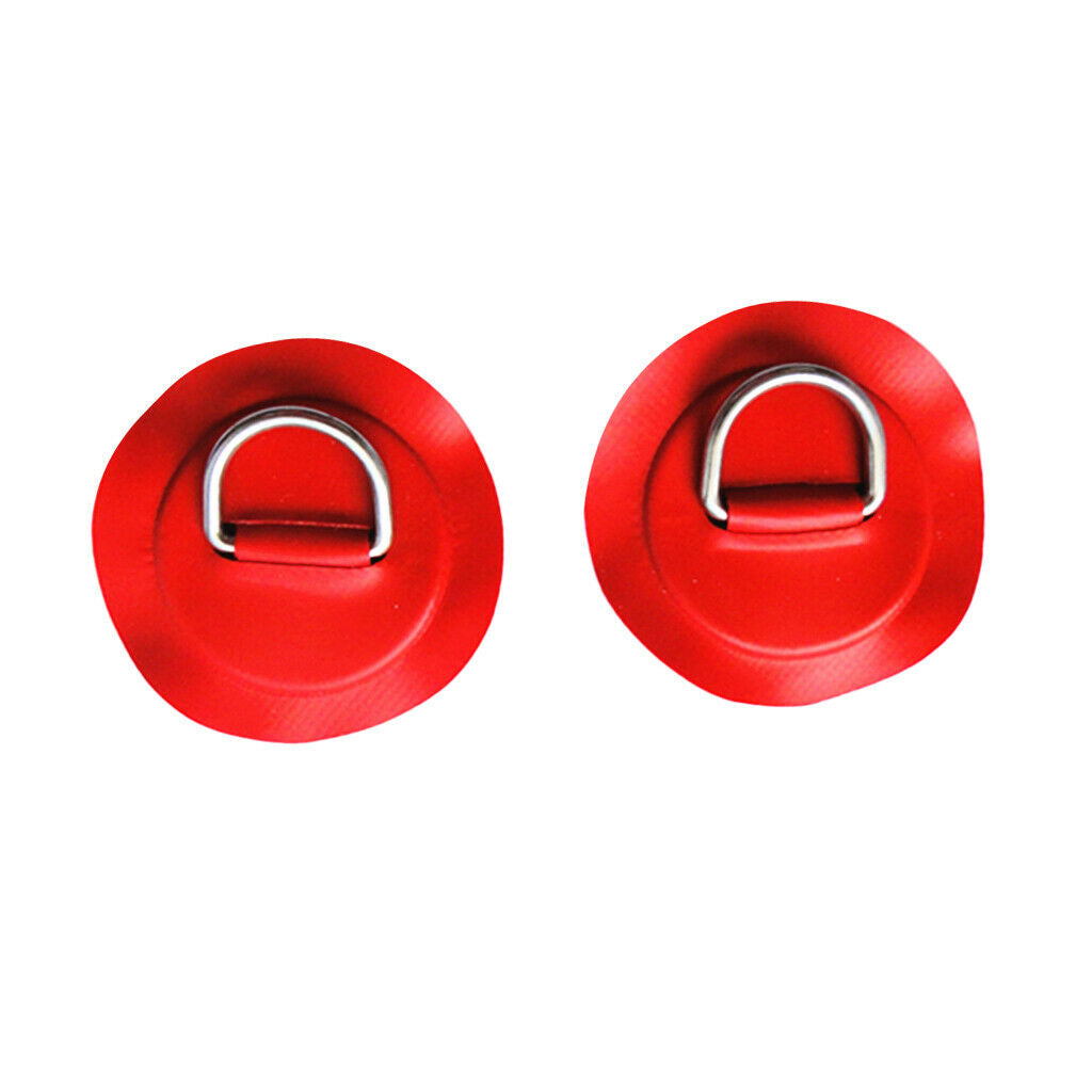 2x Stainless Steel Kayak Surfboard D Ring Pad Patch Replacement Accessories