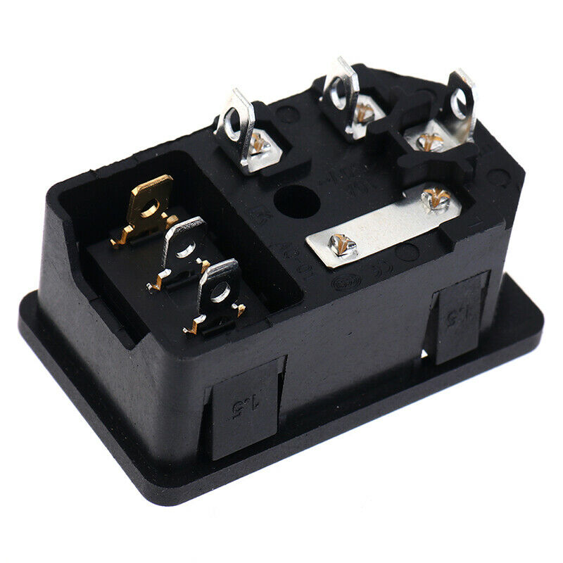 Inlet Male Power Socket With Fuse Switch 10A 250V 3 Pin IEC320 C14 .l8